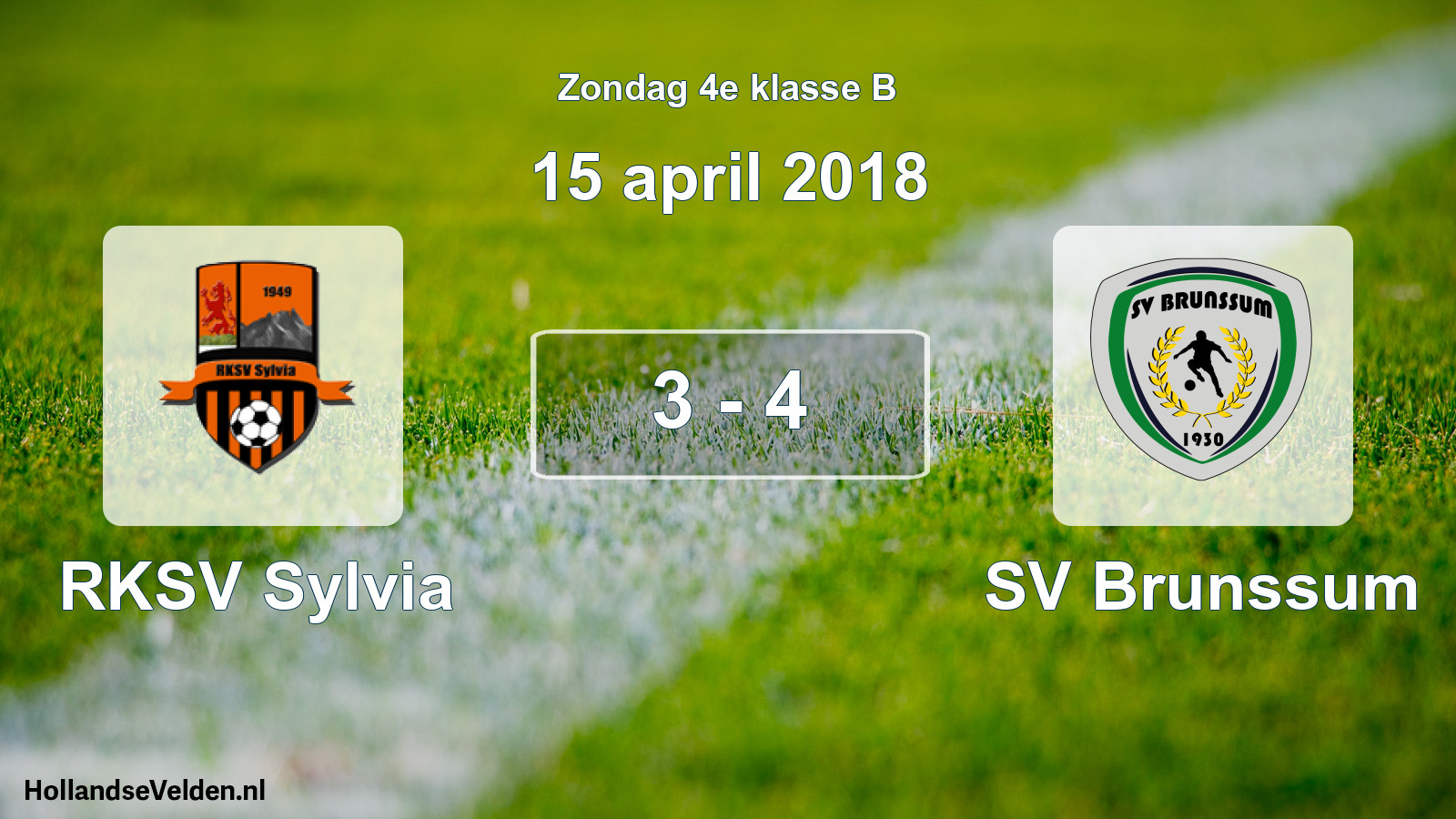 Total number of matches played: RKSV Sylvia - SV Brunssum 3 - 4 (15 April 2018)