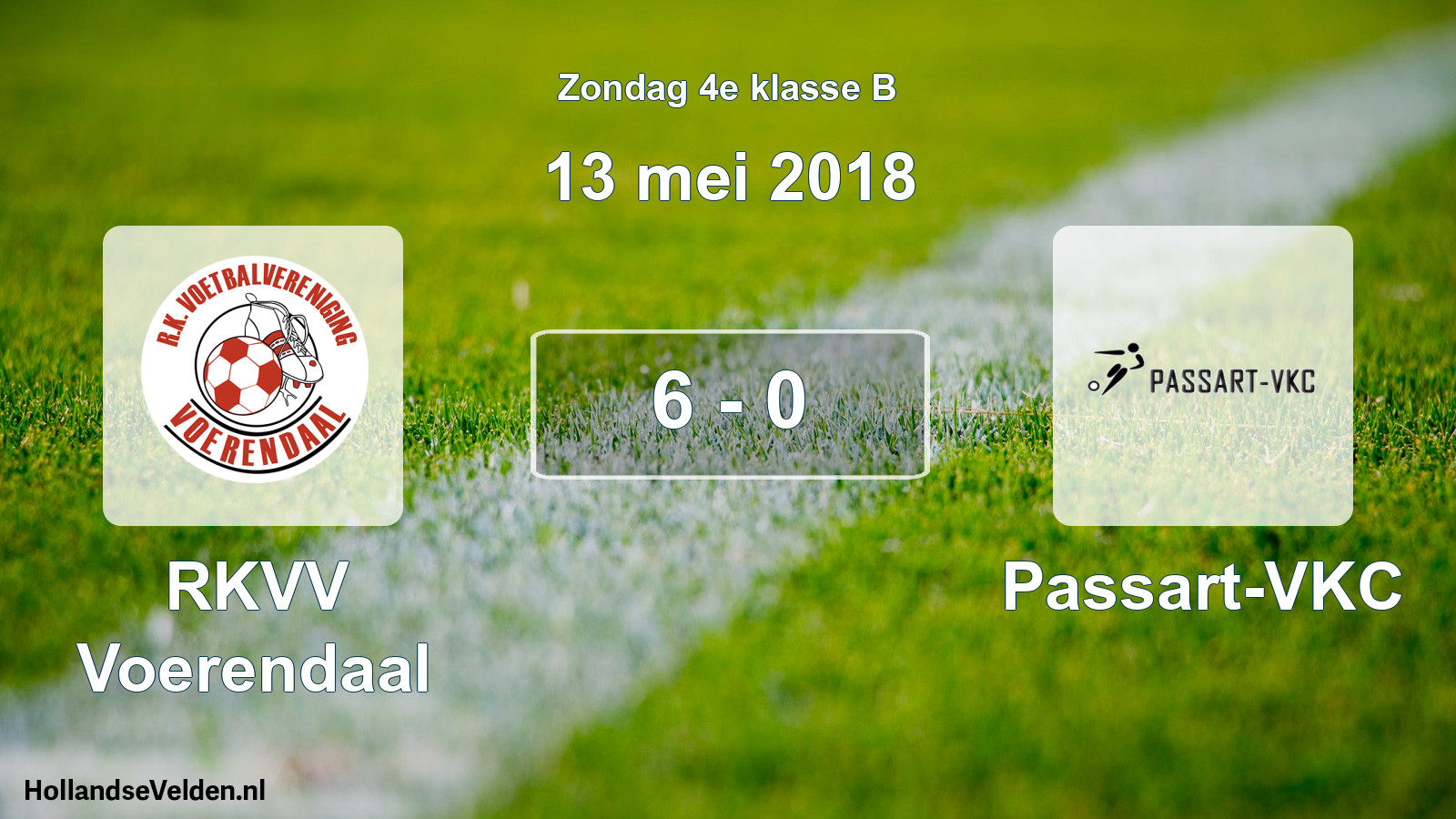 Total number of matches played: RKVV Voerendaal - Passart-VKC 6 - 0 (13 May 2018)