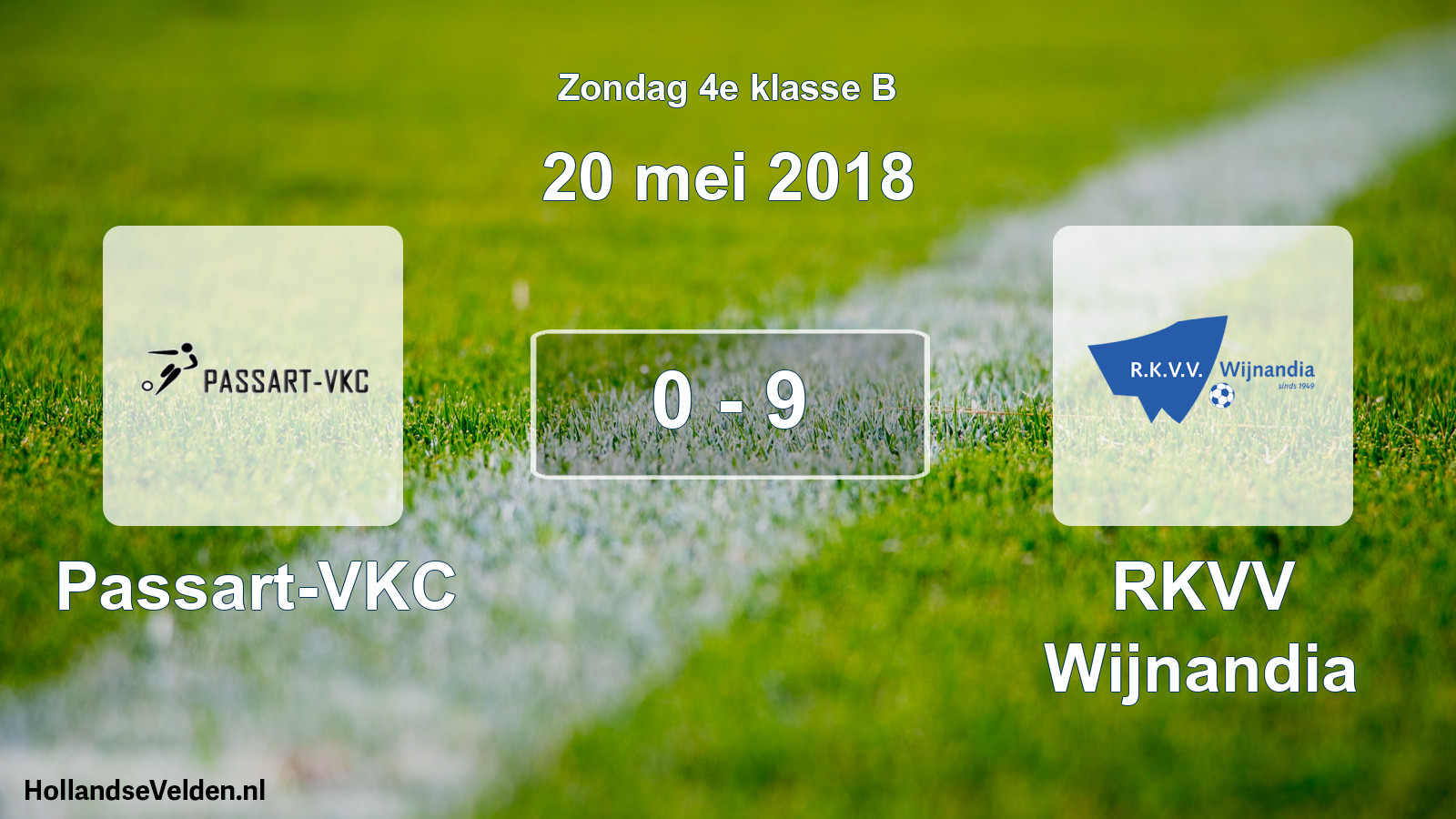 Total number of matches played: Passart-VKC - RKVV Wijnandia 0 - 9 (20 May 2018)
