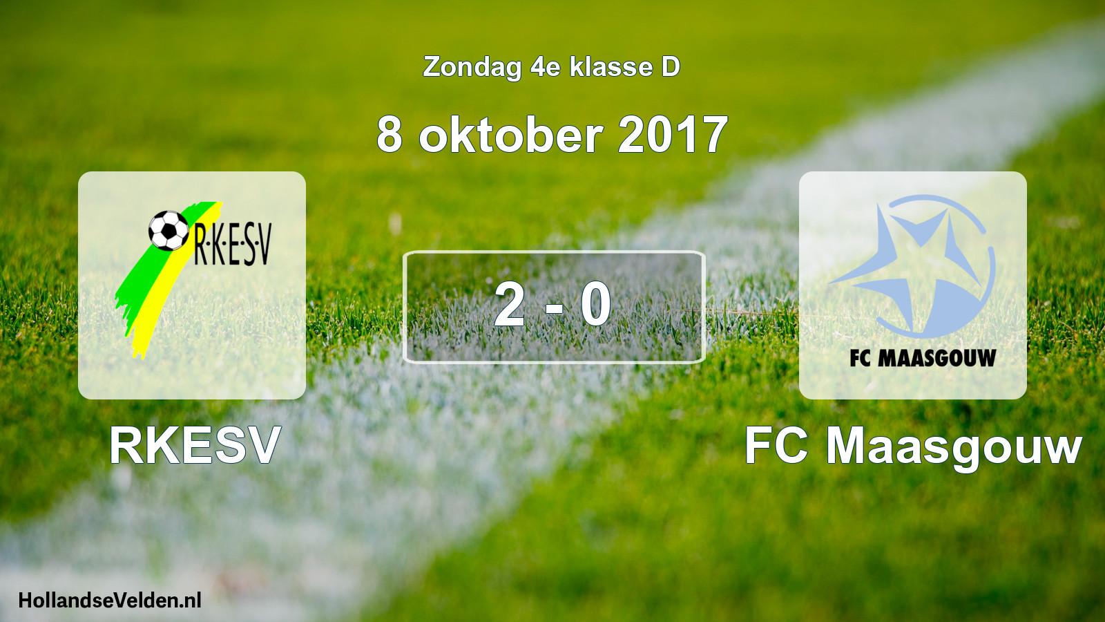 Total number of matches played: RKESV - FC Maasgouw 2 - 0 (8 October 2017)