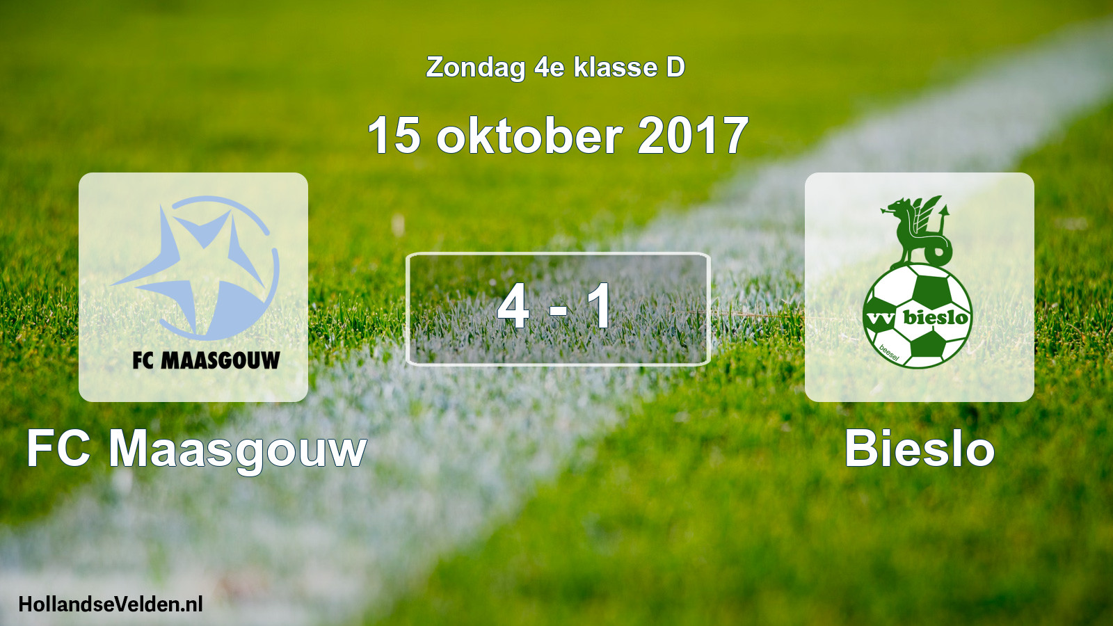 Total number of matches played: FC Maasgouw - Bieslo 4 - 1 (15 October 2017)