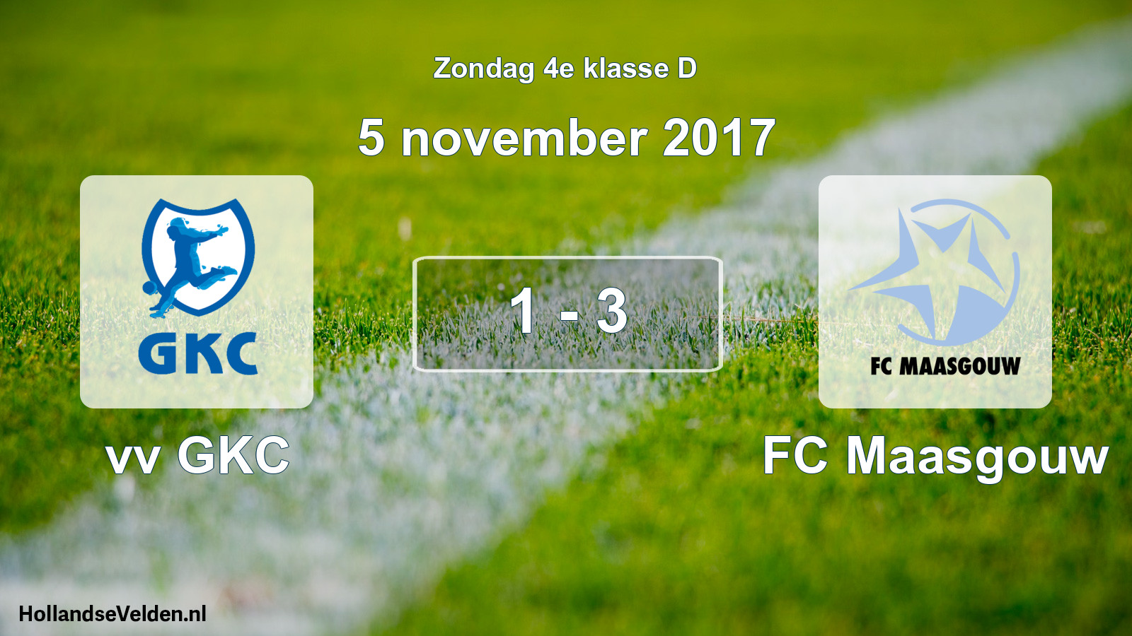 Total number of matches played: vv GKC - FC Maasgouw 1 - 3 (5 November 2017)