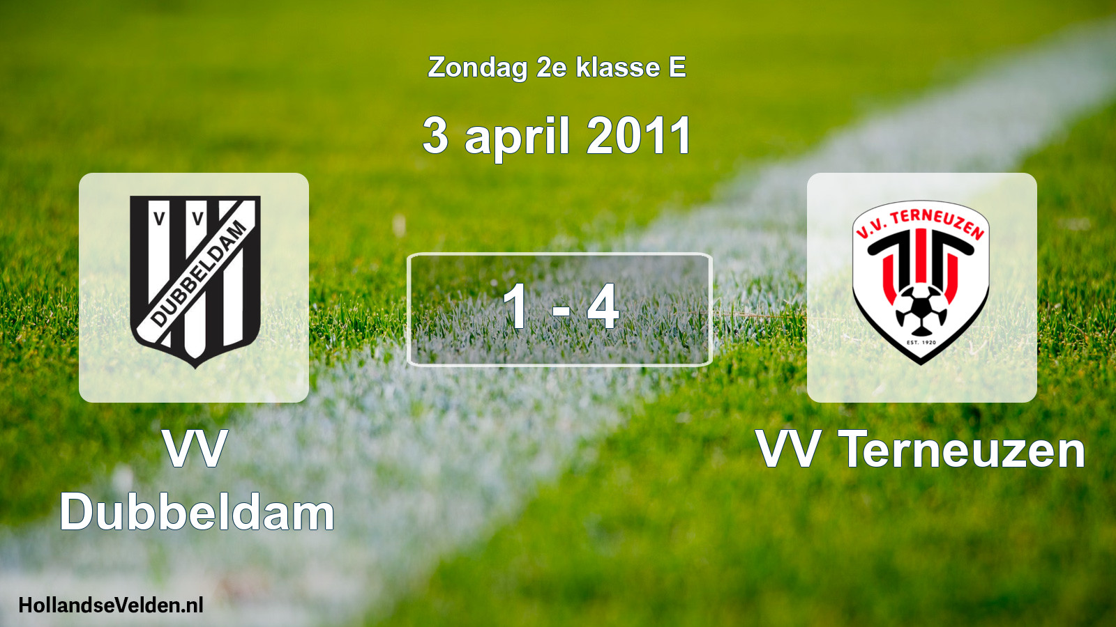 Total number of matches played: VV Dubbeldam - VV Terneuzen 1 - 4 (3 April 2011)