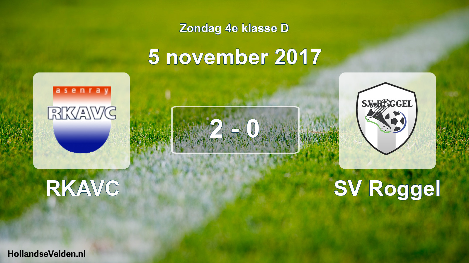 Total number of matches played: RKAVC - SV Roggel 2 - 0 (5 November 2017)