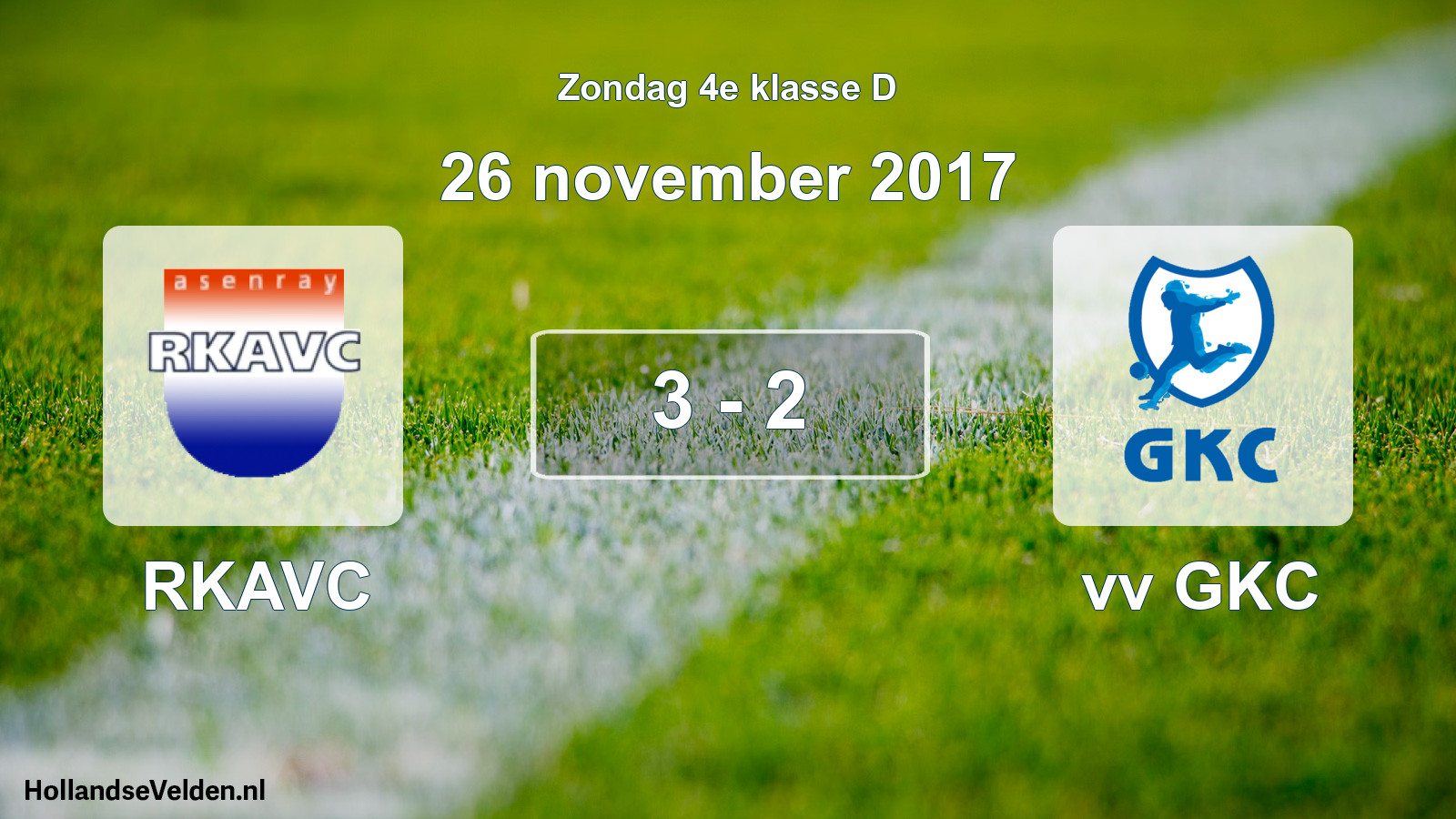 Total number of matches played: RKAVC - vv GKC 3 - 2 (26 November 2017)