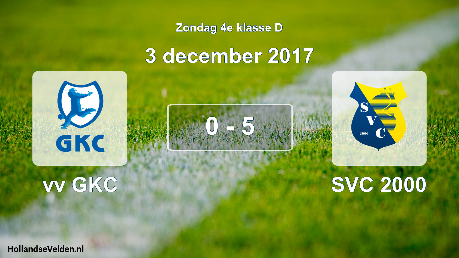 Total number of matches played: vv GKC - SVC 2000 0 - 5 (3 December 2017)