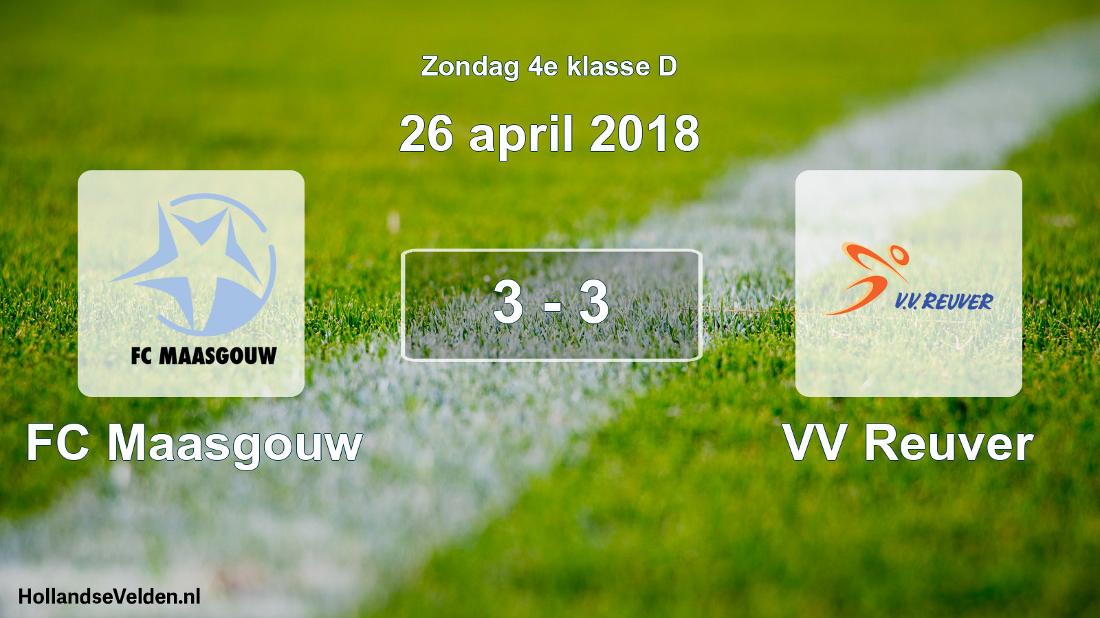 Total number of matches played: FC Maasgouw - VV Reuver 3 - 3 (26 April 2018)