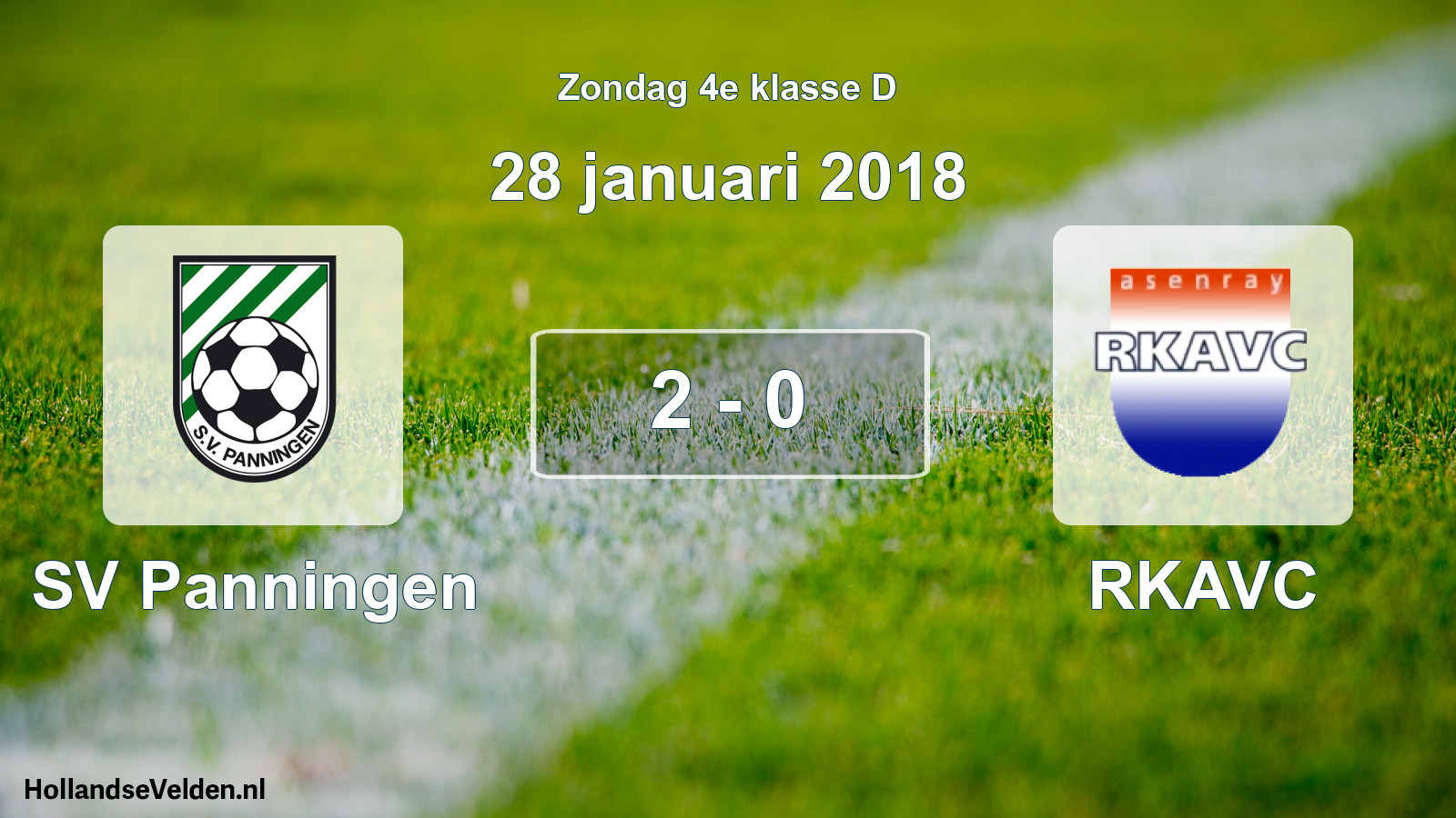 Total number of matches played: SV Panningen - RKAVC 2 - 0 (28 January 2018)