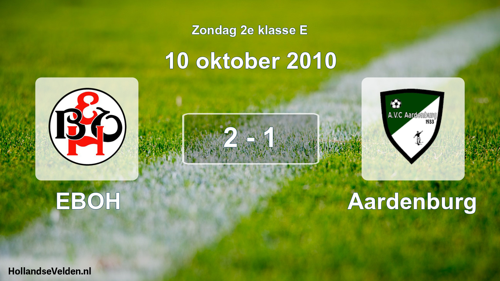 Total number of matches played: EBOH - Aardenburg 2 - 1 (10 October 2010)
