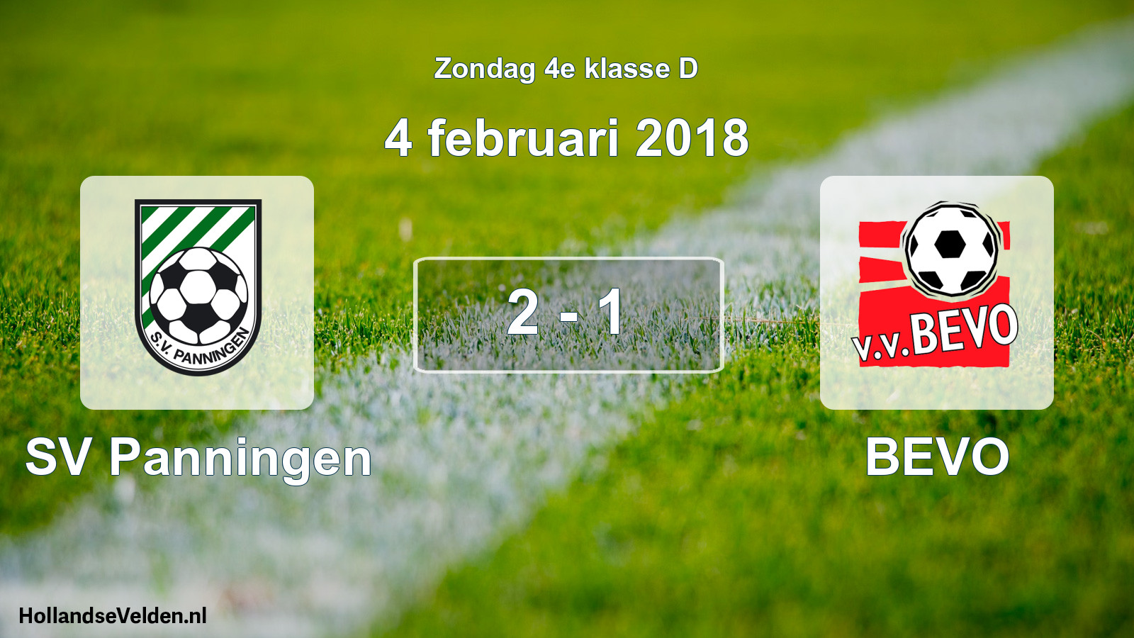 Total number of matches played: SV Panningen - BEVO 2 - 1 (4 February 2018)
