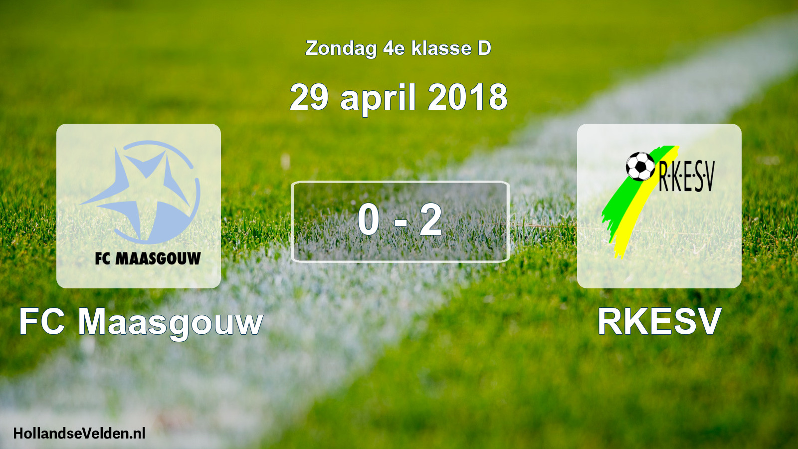 Total number of matches played: FC Maasgouw - RKESV 0 - 2 (29 April 2018)