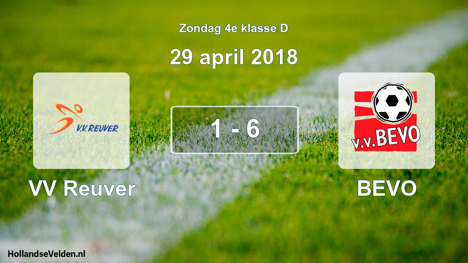 Total number of matches played: VV Reuver - BEVO 1 - 6 (29 April 2018)