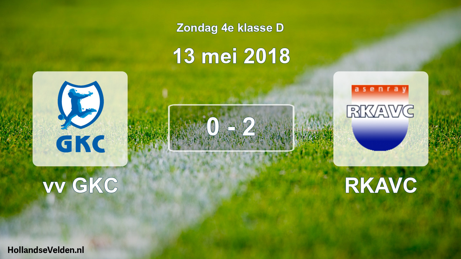 Total number of matches played: vv GKC - RKAVC 0 - 2 (13 May 2018)