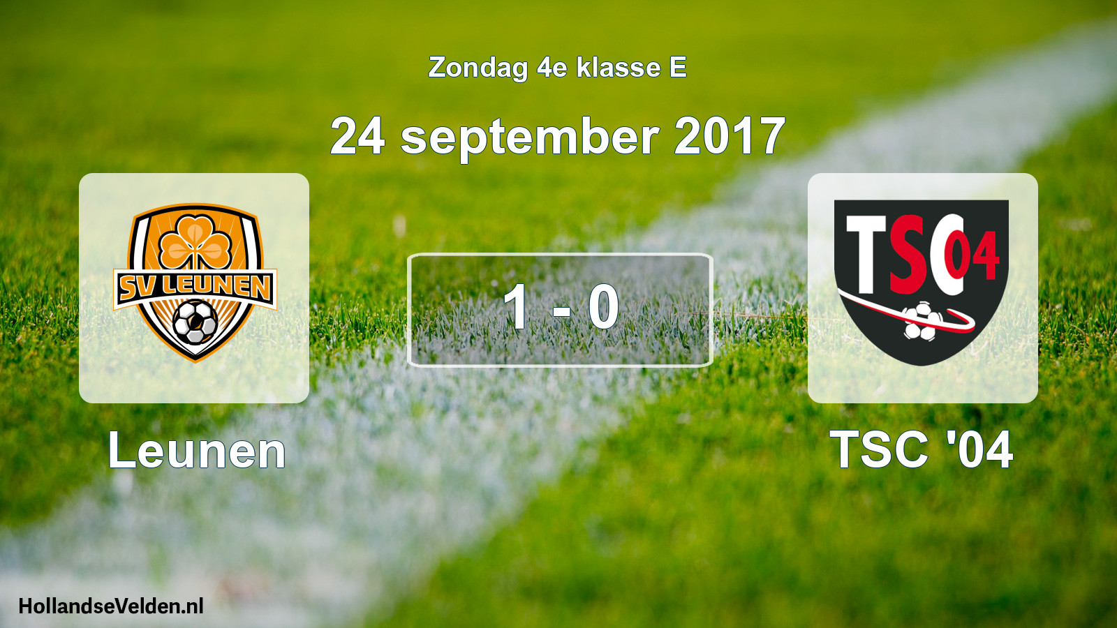 Total number of matches played: Leunen - TSC '04 1 - 0 (24 September 2017)