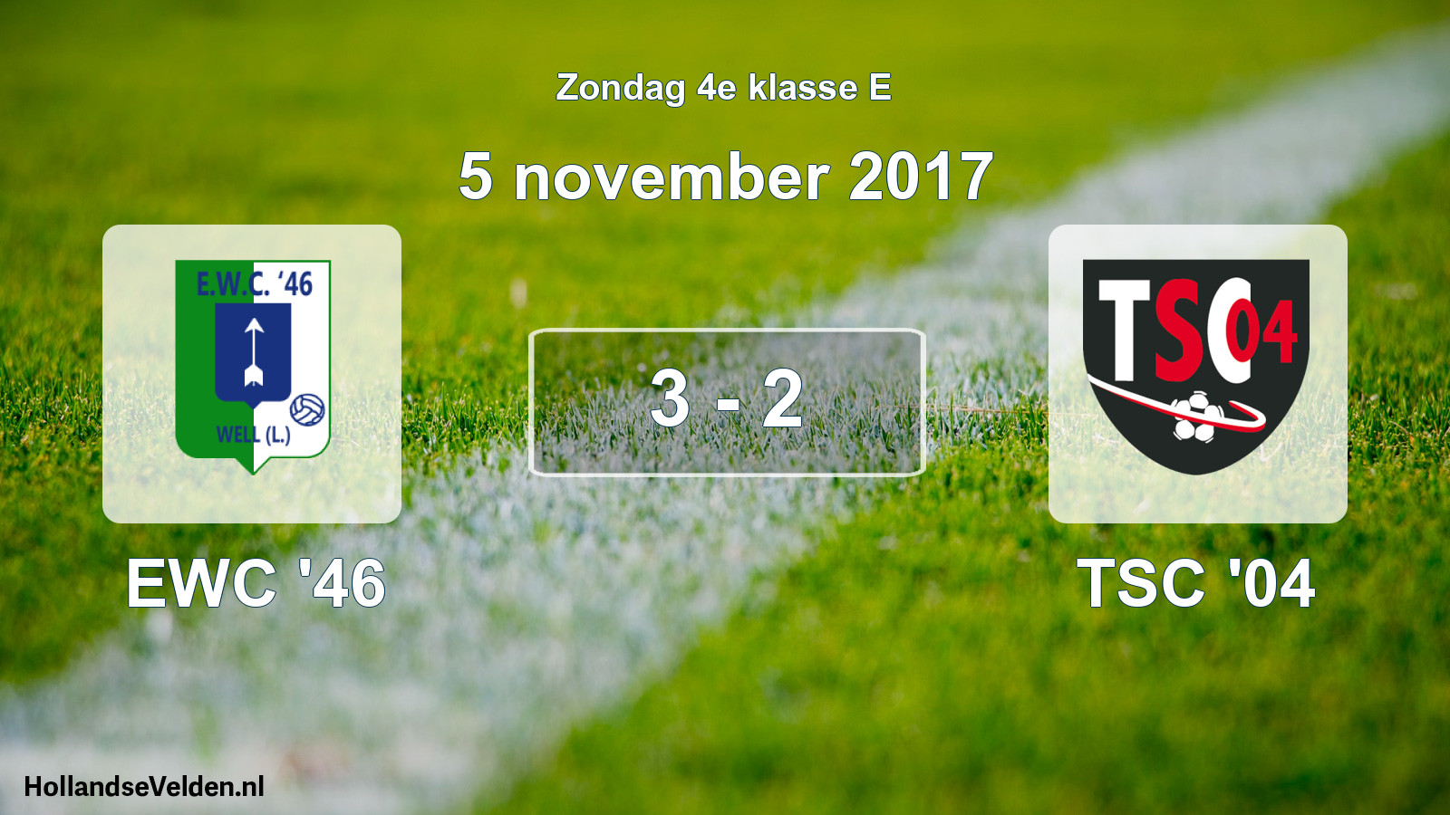 Total number of matches played: EWC '46 - TSC '04 3 - 2 (5 November 2017)