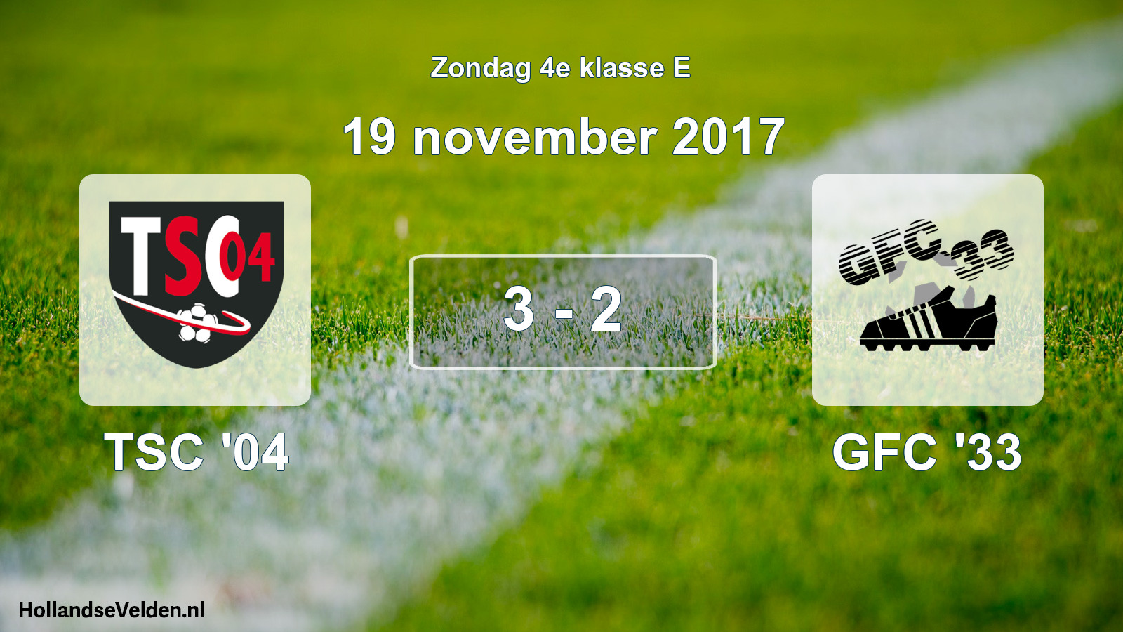 Total number of matches played: TSC '04 - GFC '33 3 - 2 (19 November 2017)