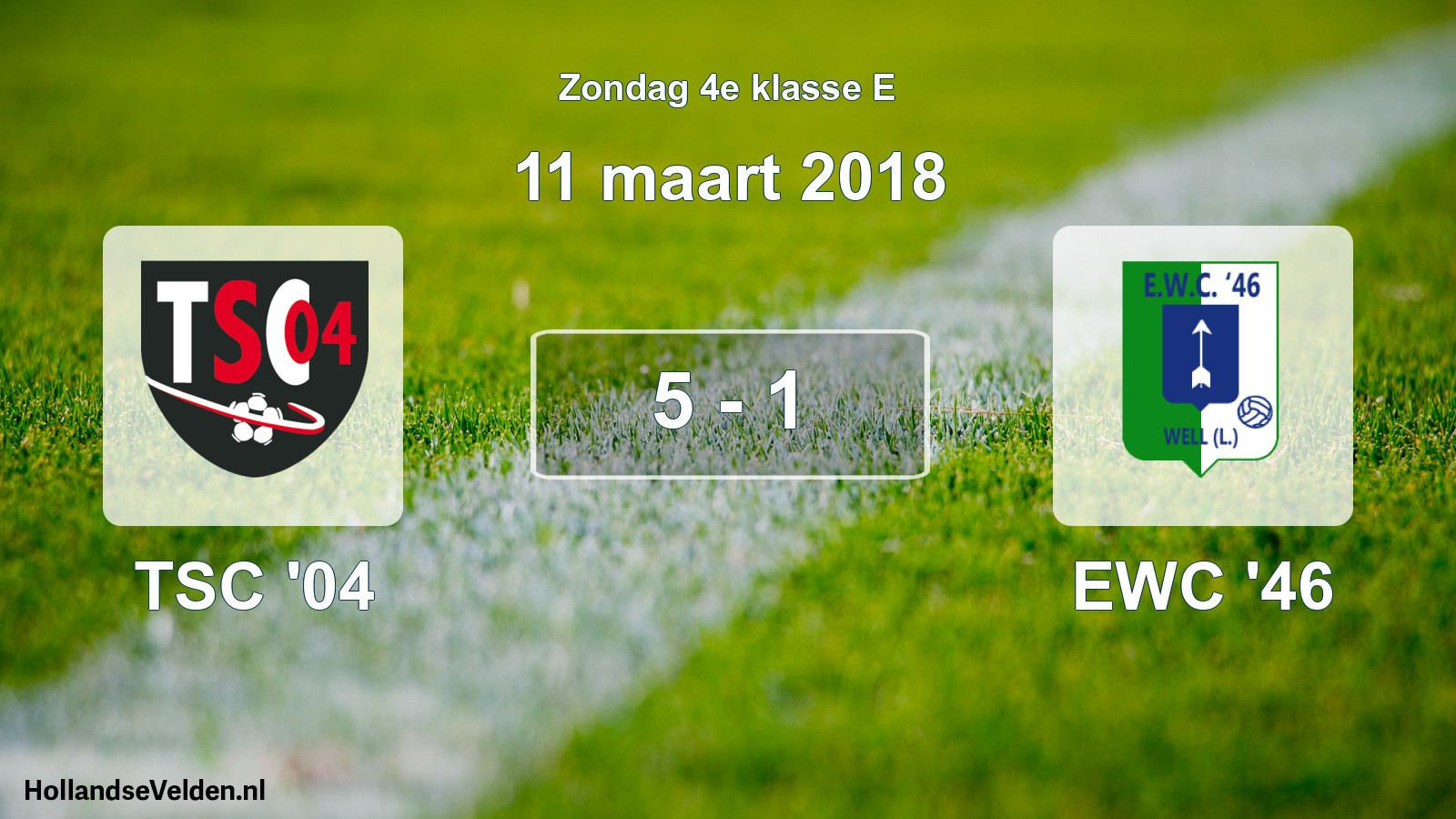 Total number of matches played: TSC '04 - EWC '46 5 - 1 (11 March 2018)