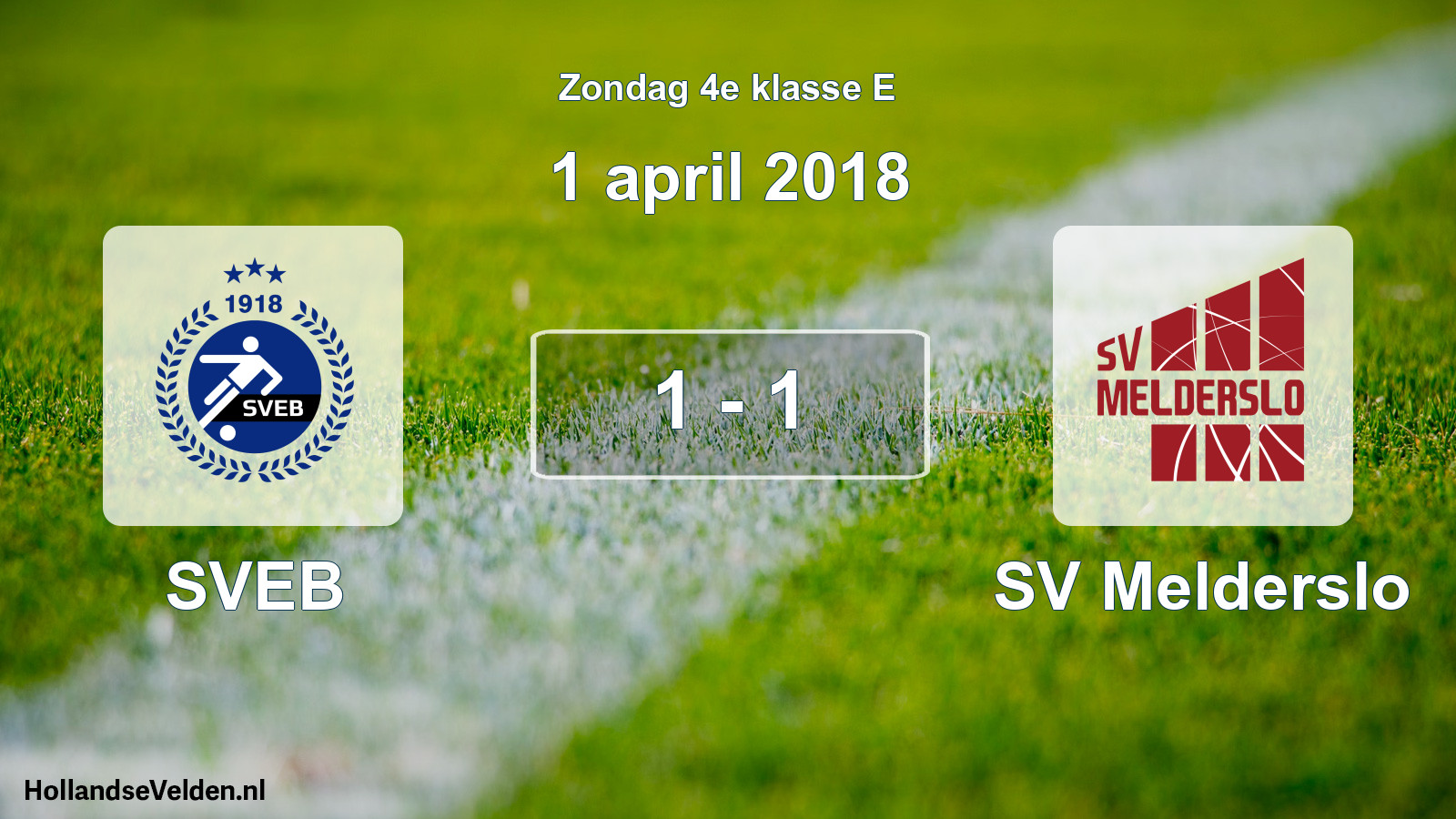 Total number of matches played: SVEB - SV Melderslo 1 - 1 (1 April 2018)