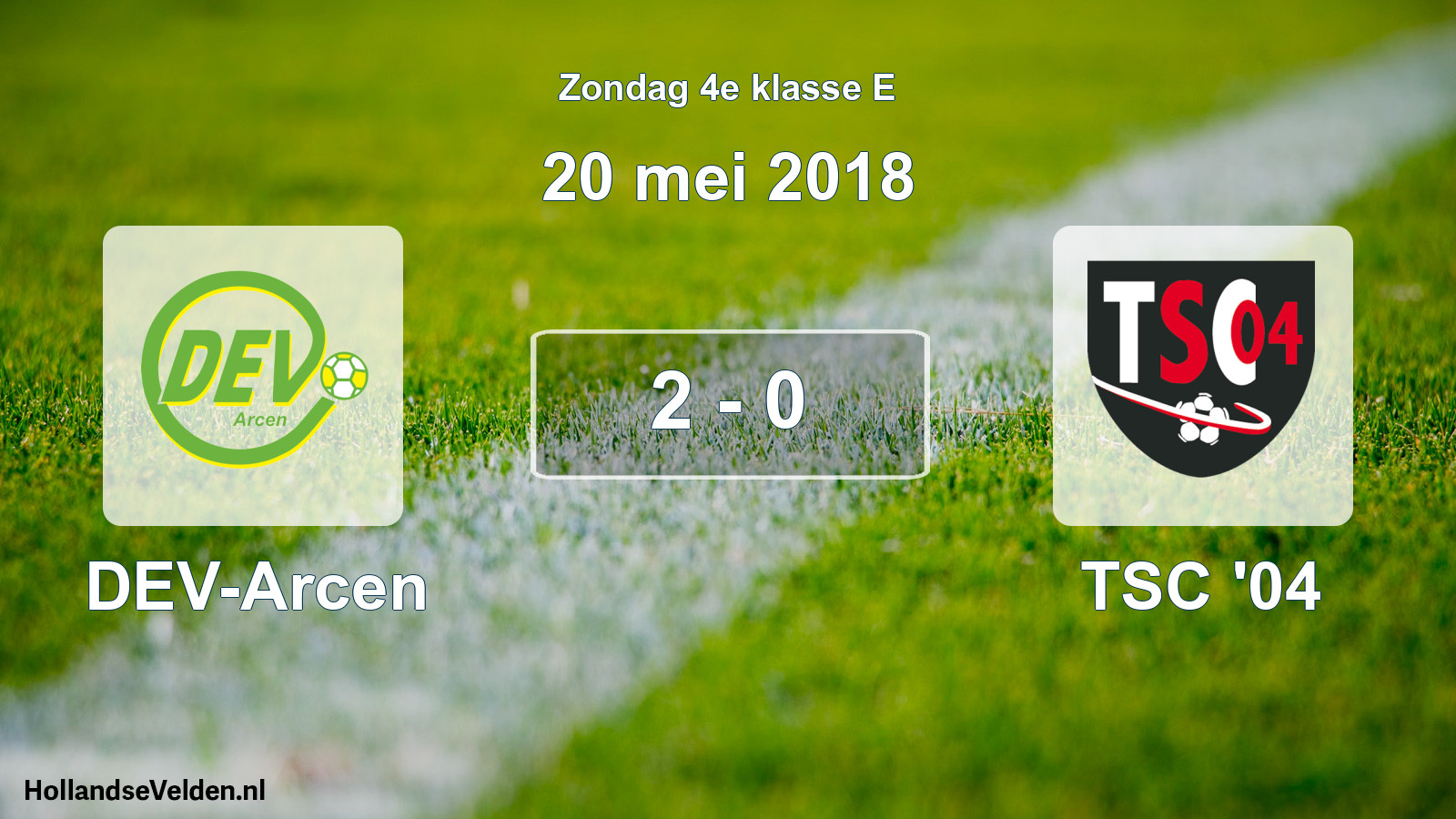 Total number of matches played: DEV-Arcen - TSC '04 2 - 0 (20 May 2018)