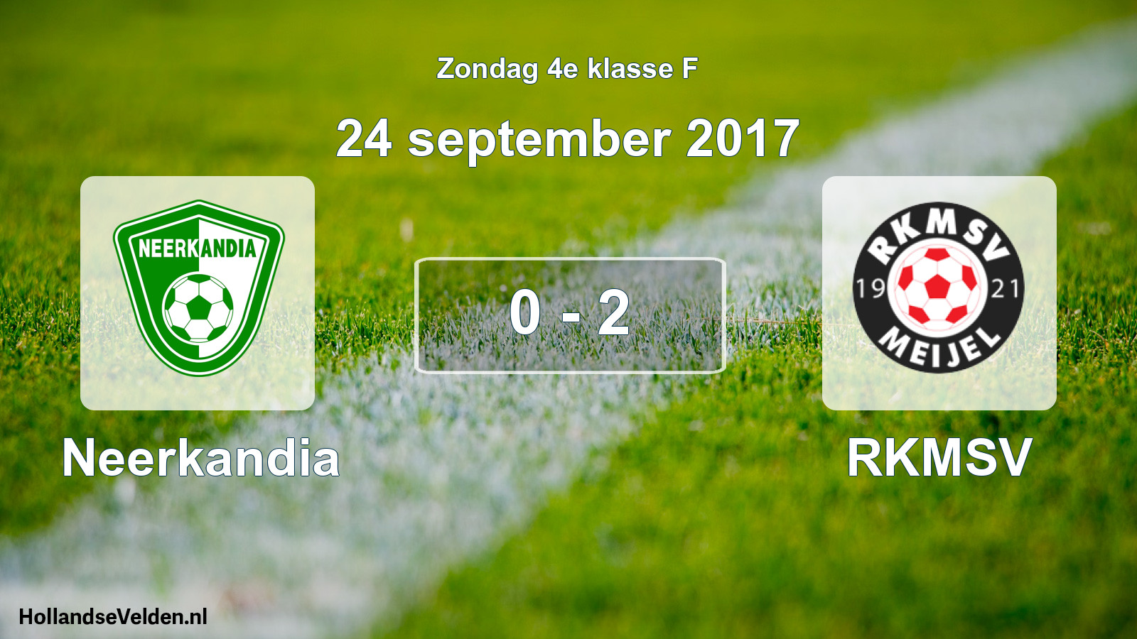 Total number of matches played: Neerkandia - RKMSV 0 - 2 (24 September 2017)