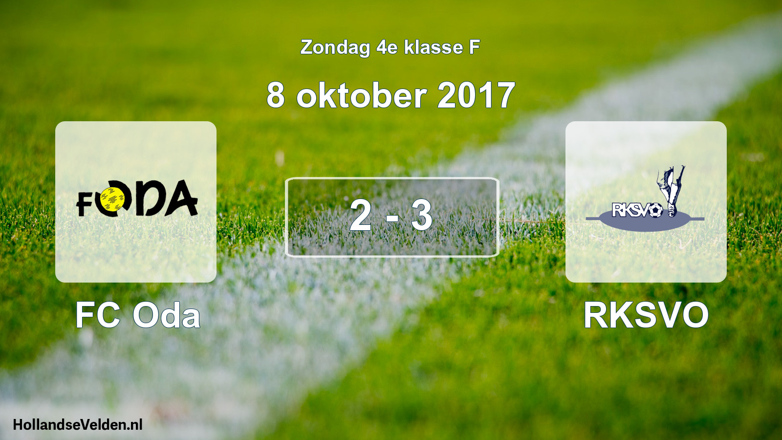 Total number of matches played: FC Oda - RKSVO 2 - 3 (8 October 2017)