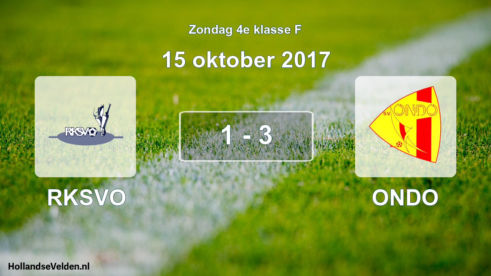 Total number of matches played: RKSVO - ONDO 1 - 3 (15 October 2017)