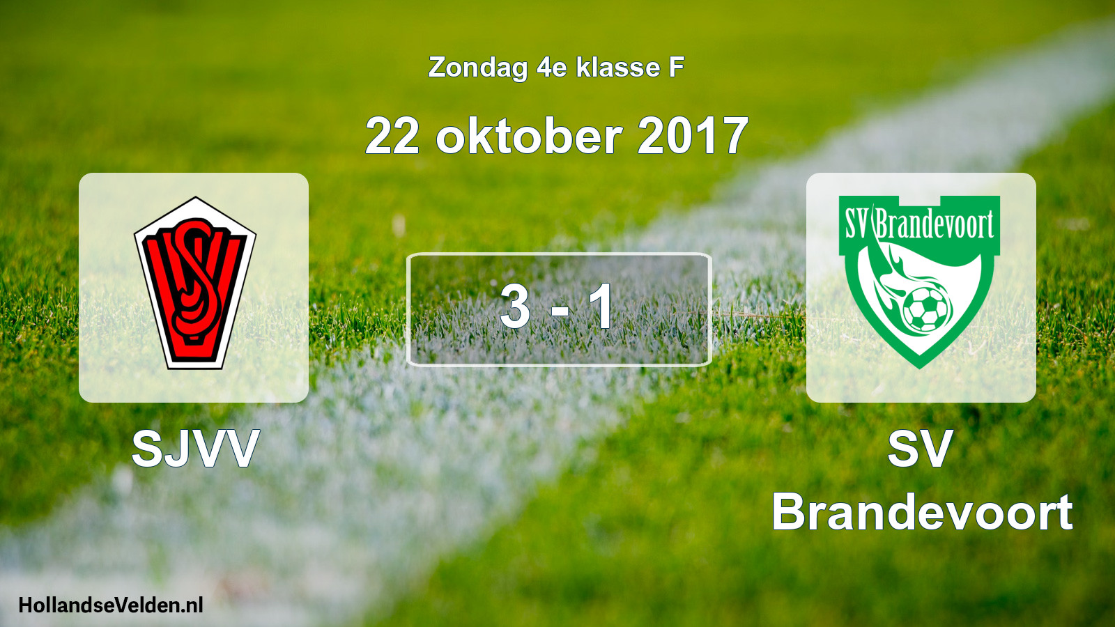Total number of matches played: SJVV - SV Brandevoort 3 - 1 (22 October 2017)