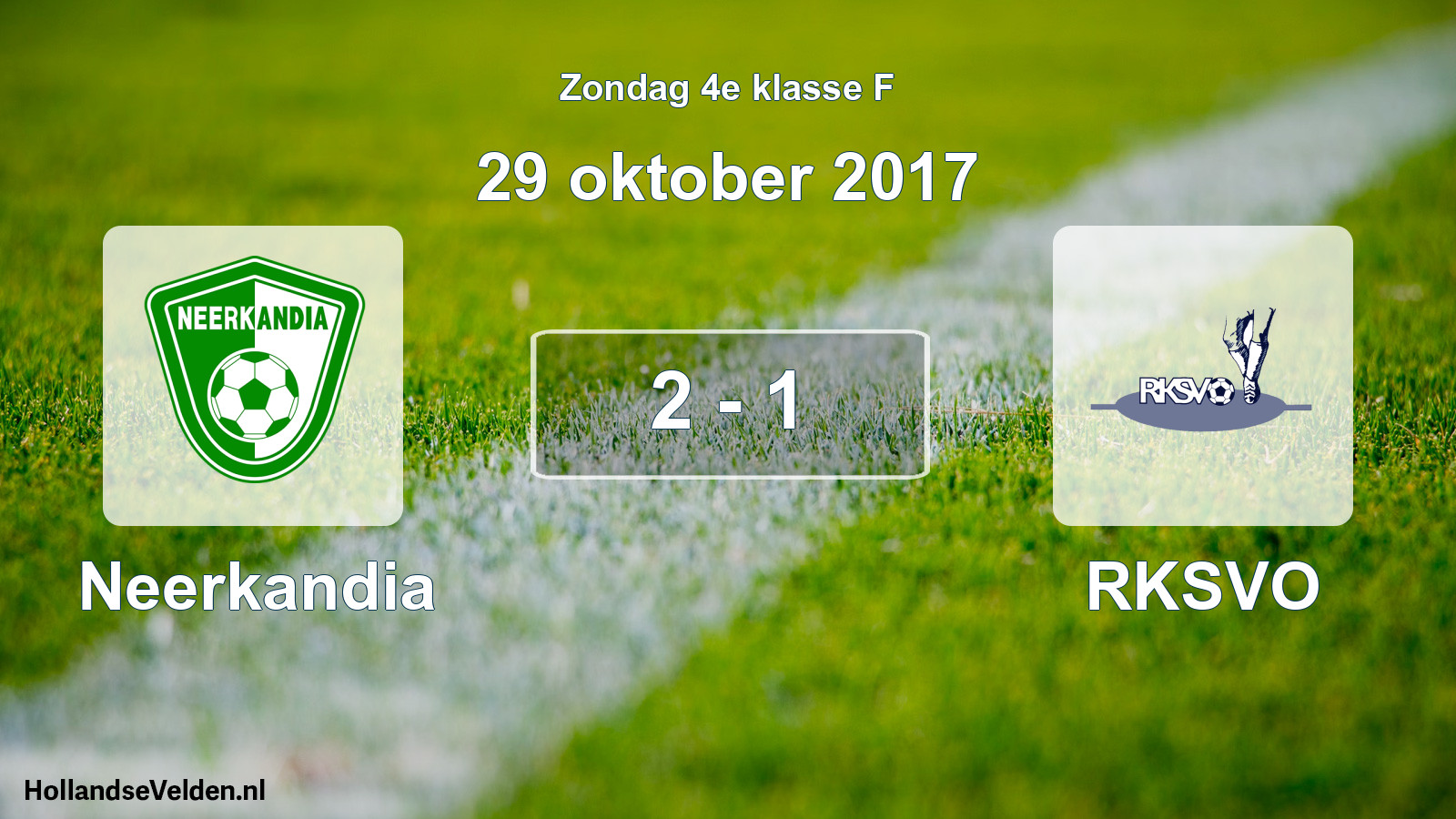 Total number of matches played: Neerkandia - RKSVO 2 - 1 (29 October 2017)