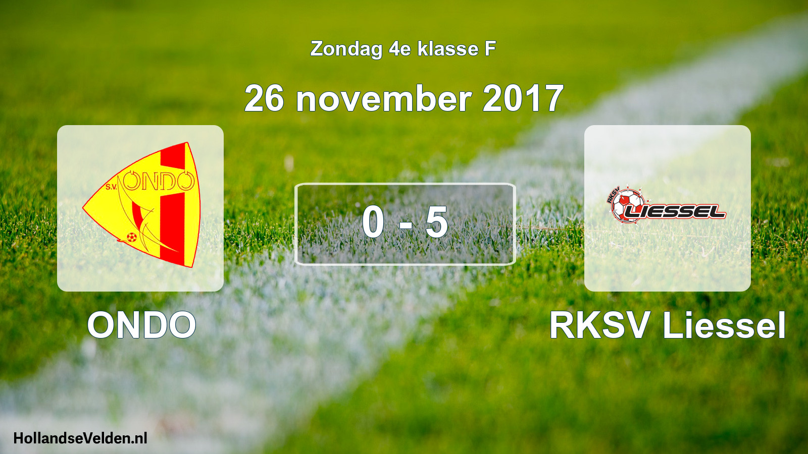 Total number of matches played: ONDO - RKSV Liessel 0 - 5 (26 November 2017)