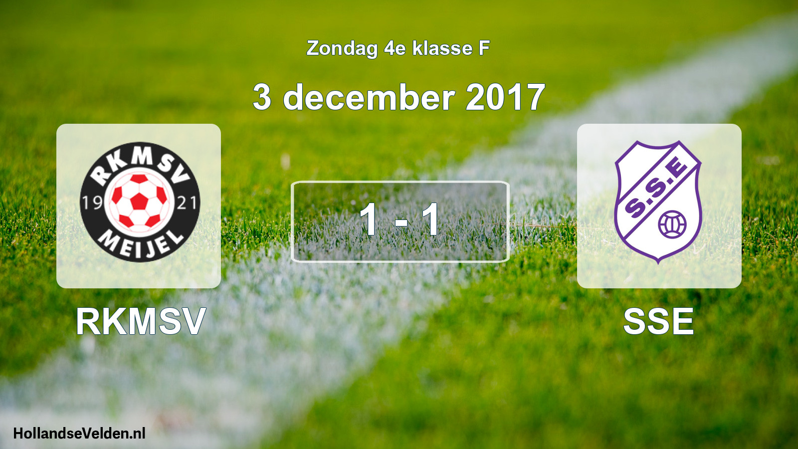 Total number of matches played: RKMSV - SSE 1 - 1 (3 December 2017)