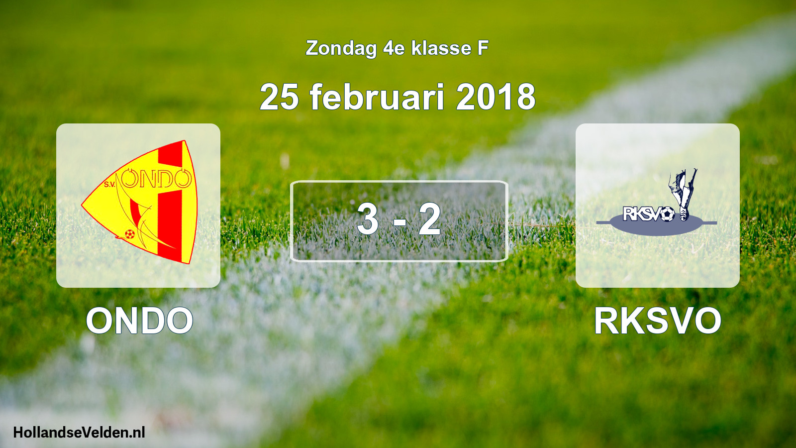 Total number of matches played: ONDO - RKSVO 3 - 2 (25 February 2018)