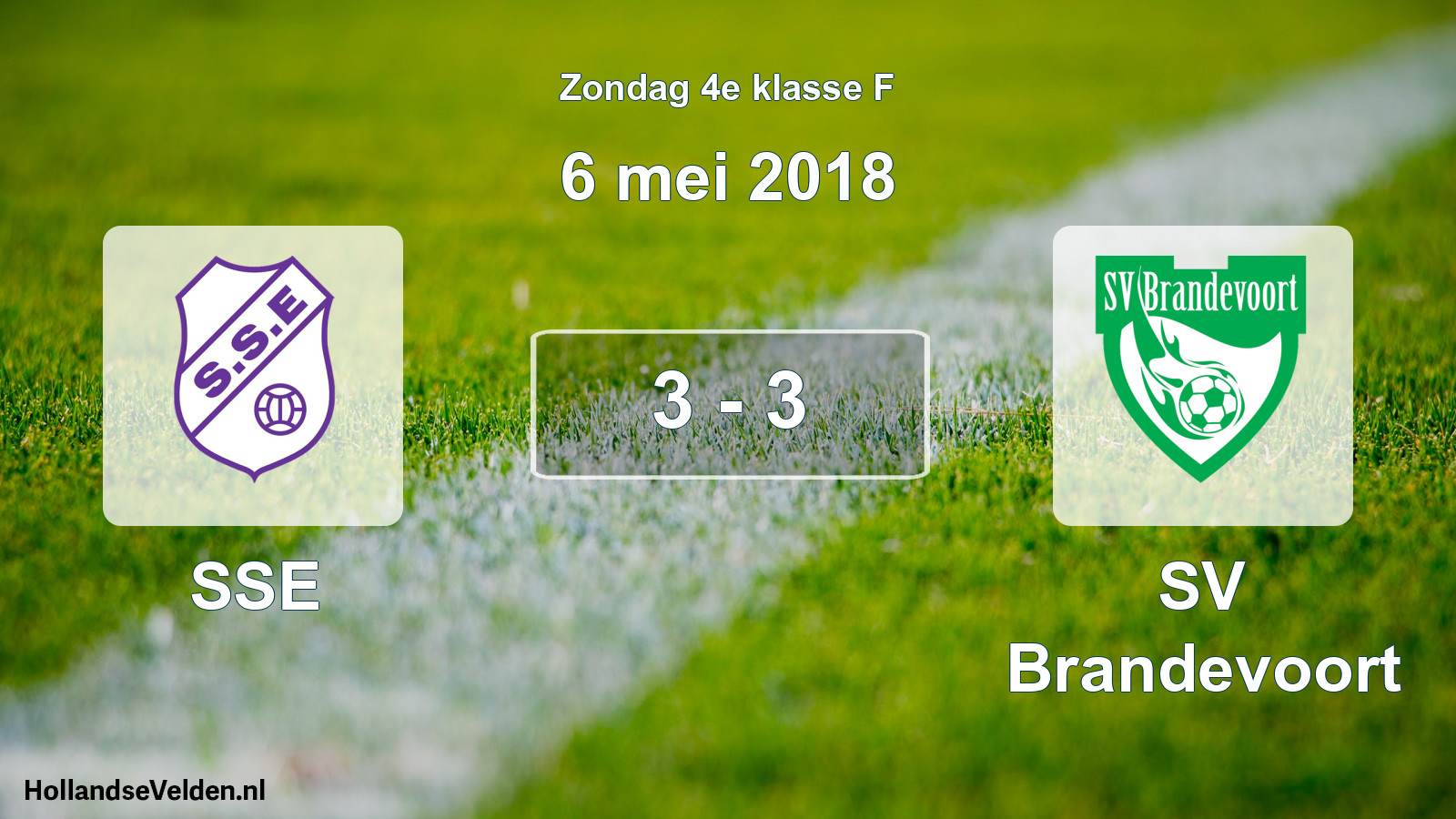 Total number of matches played: SSE - SV Brandevoort 3 - 3 (6 May 2018)