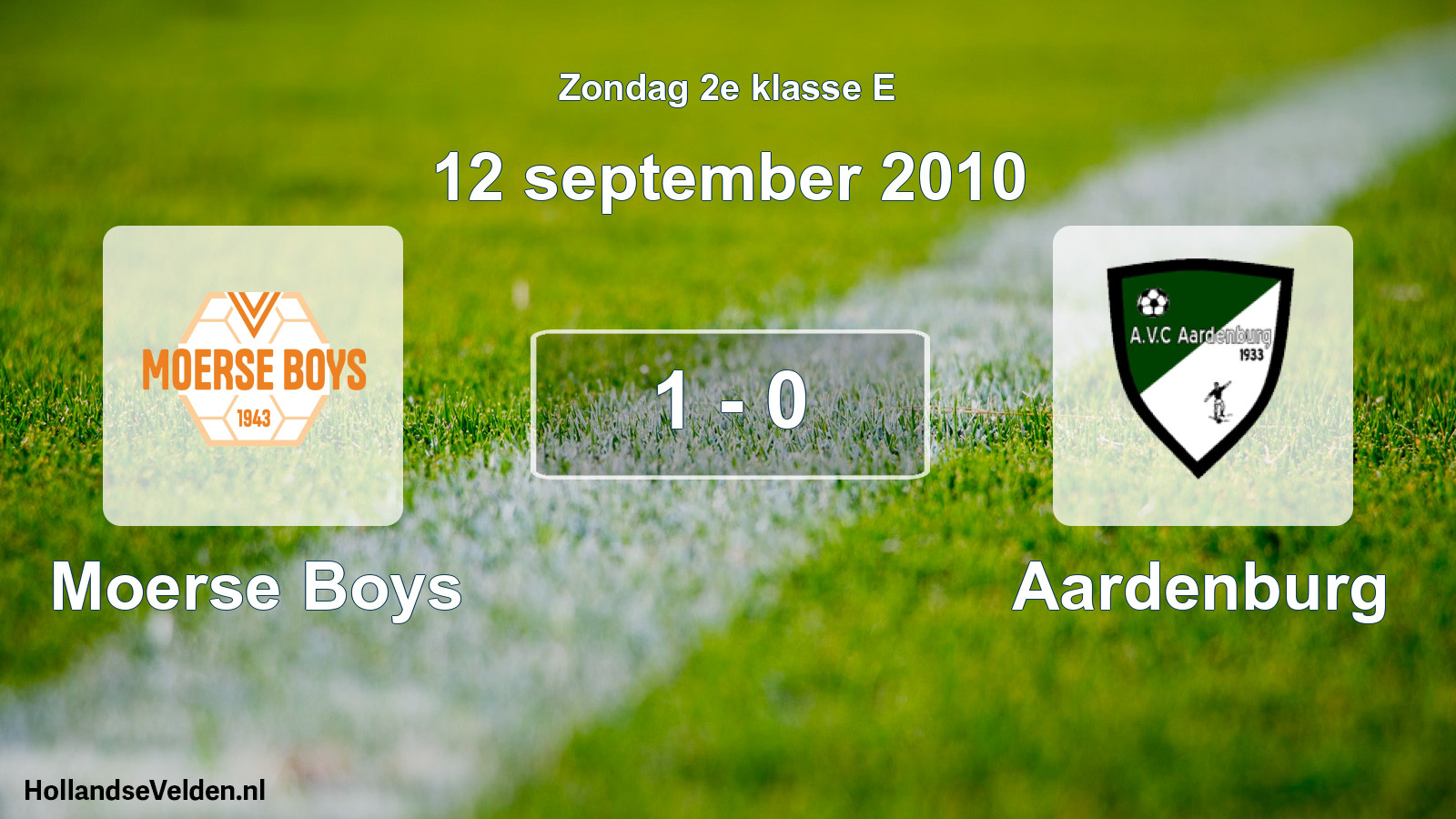 Total number of matches played: Moerse Boys - Aardenburg 1 - 0 (12 September 2010)