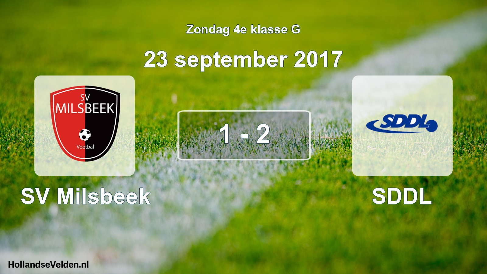 Total number of matches played: SV Milsbeek - SDDL 1 - 2 (23 September 2017)