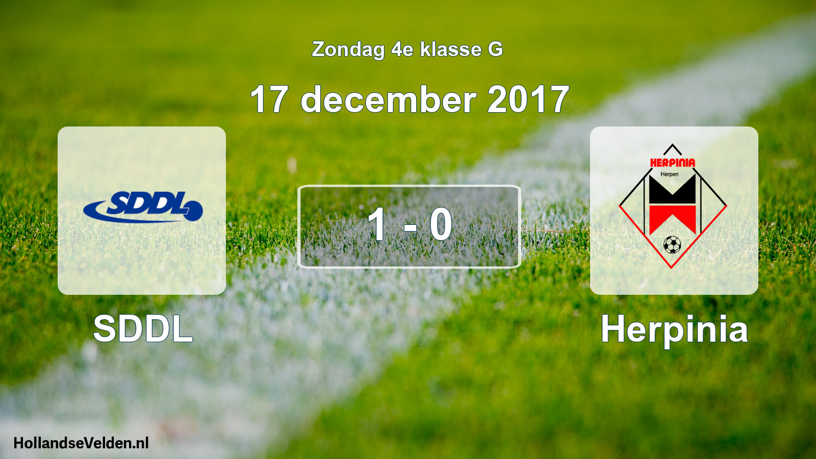 Total number of matches played: SDDL - Herpinia 1 - 0 (17 December 2017)
