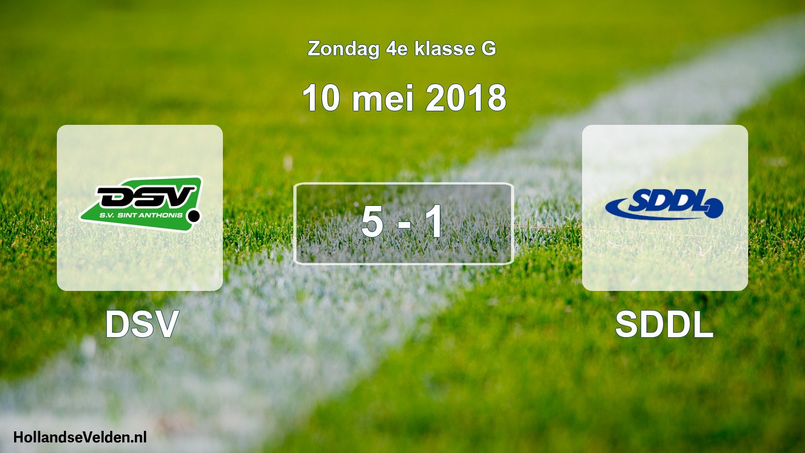 Total number of matches played: DSV - SDDL 5 - 1 (10 May 2018)