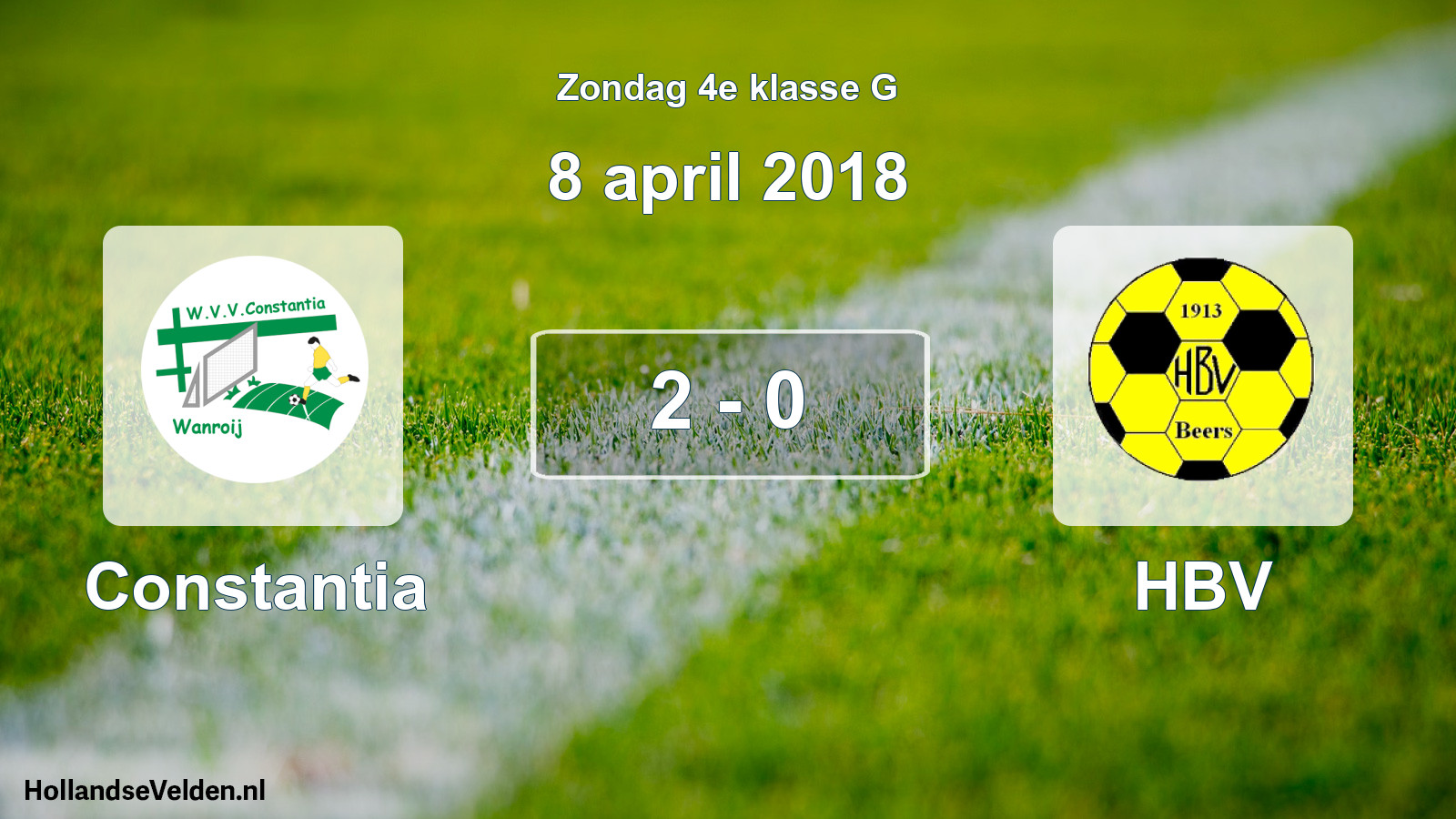 Total number of matches played: Constantia - HBV 2 - 0 (8 April 2018)
