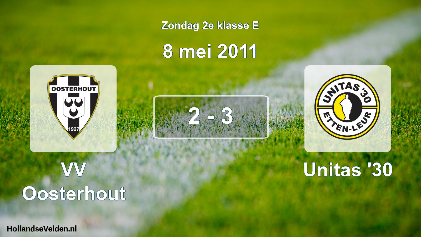 Total number of matches played: VV Oosterhout - Unitas '30 2 - 3 (8 May 2011)