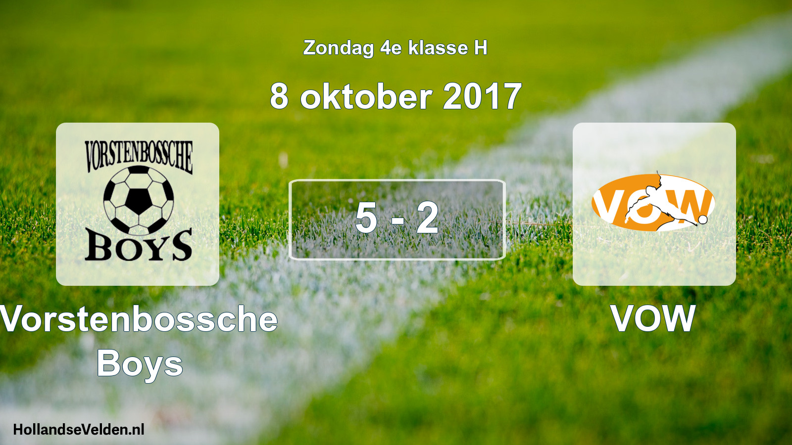 Total number of matches played: Vorstenbossche Boys - VOW 5 - 2 (8 October 2017)