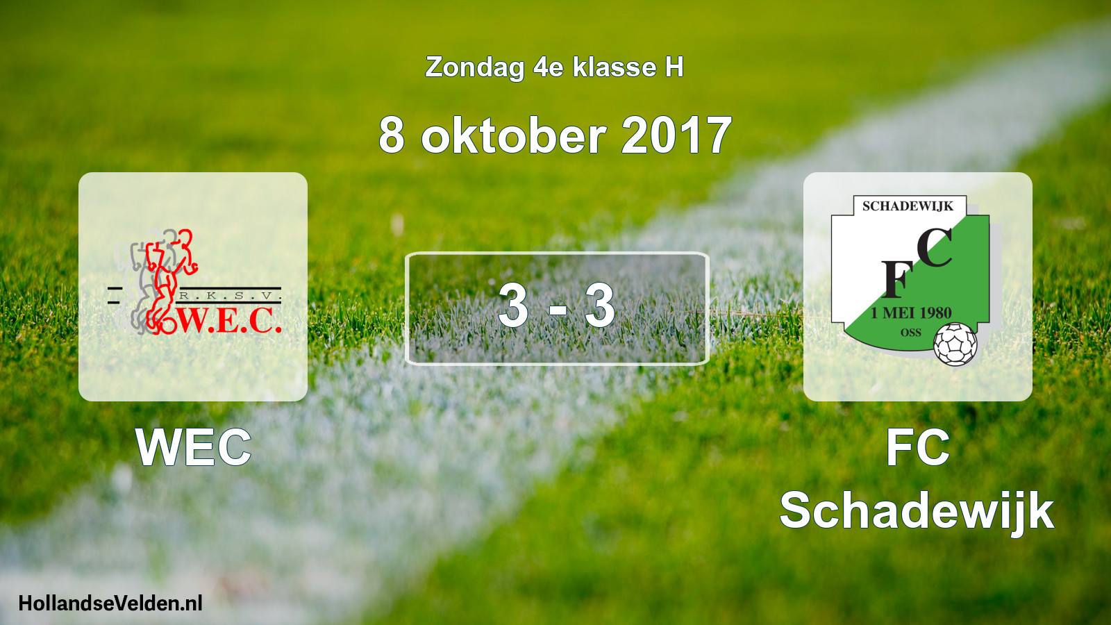 Total number of matches played: WEC - FC Schadewijk 3 - 3 (8 October 2017)