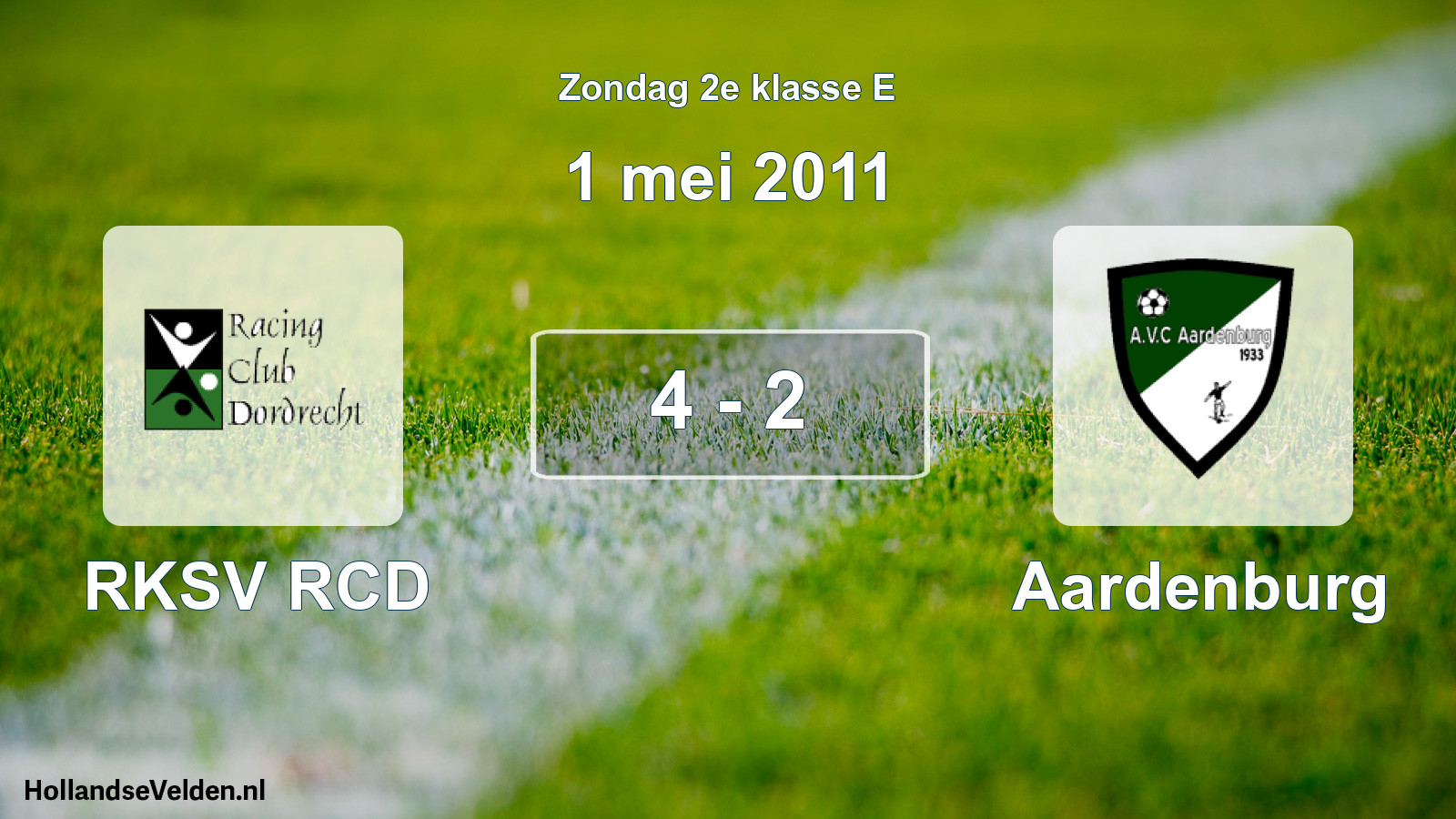 Total number of matches played: RKSV RCD - Aardenburg 4 - 2 (1 May 2011)