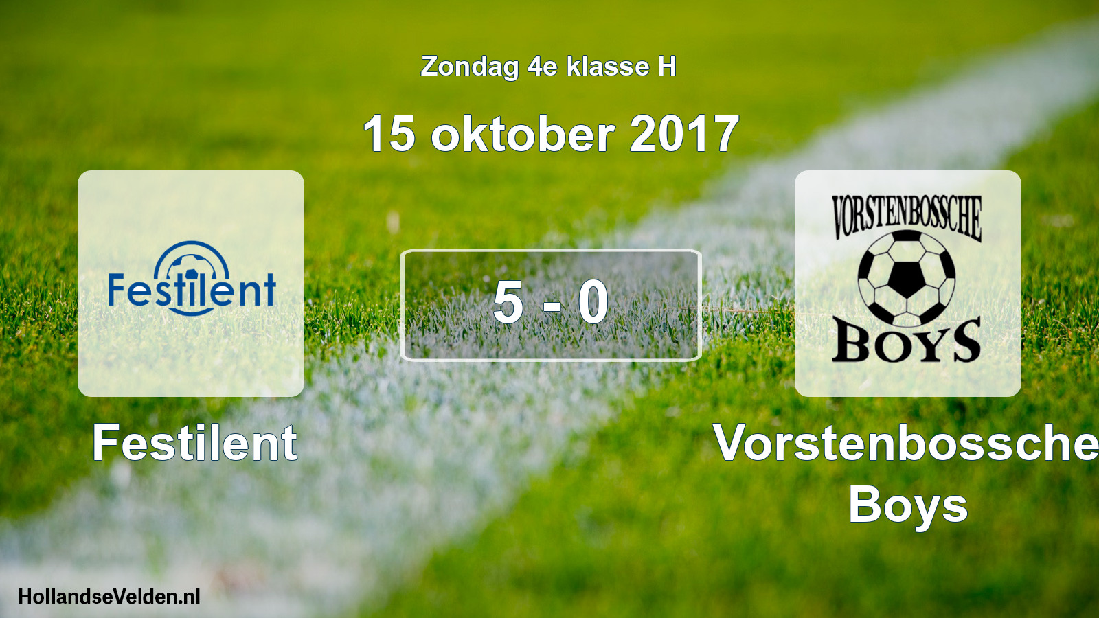 Total number of matches played: Festilent - Vorstenbossche Boys 5 - 0 (15 October 2017)