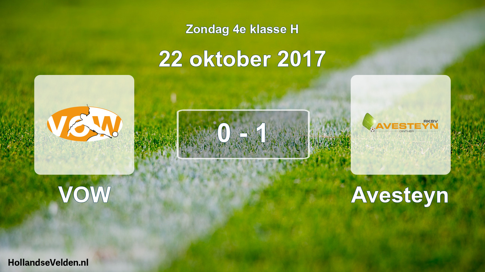 Total number of matches played: VOW - Avesteyn 0 - 1 (22 October 2017)