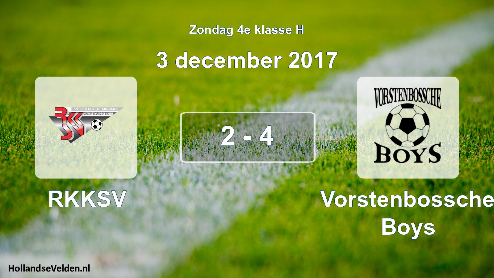 Total number of matches played: RKKSV - Vorstenbossche Boys 2 - 4 (3 December 2017)