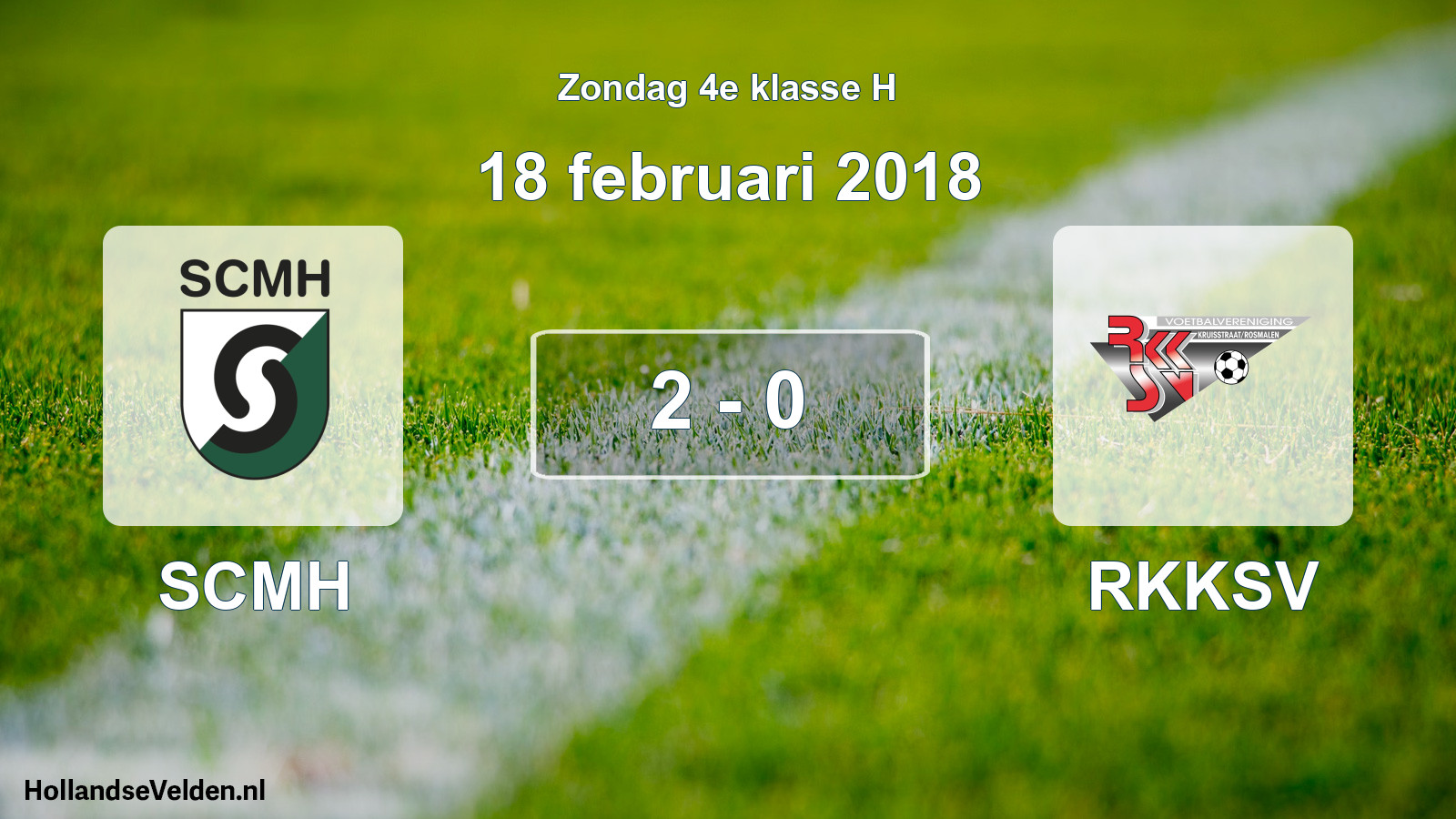 Total number of matches played: SCMH - RKKSV 2 - 0 (18 February 2018)