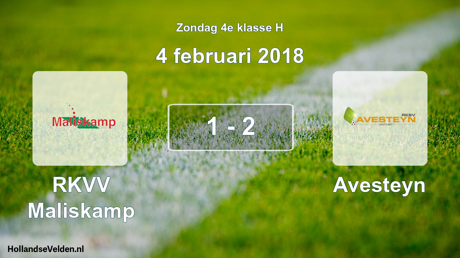 Total number of matches played: RKVV Maliskamp - Avesteyn 1 - 2 (4 February 2018)