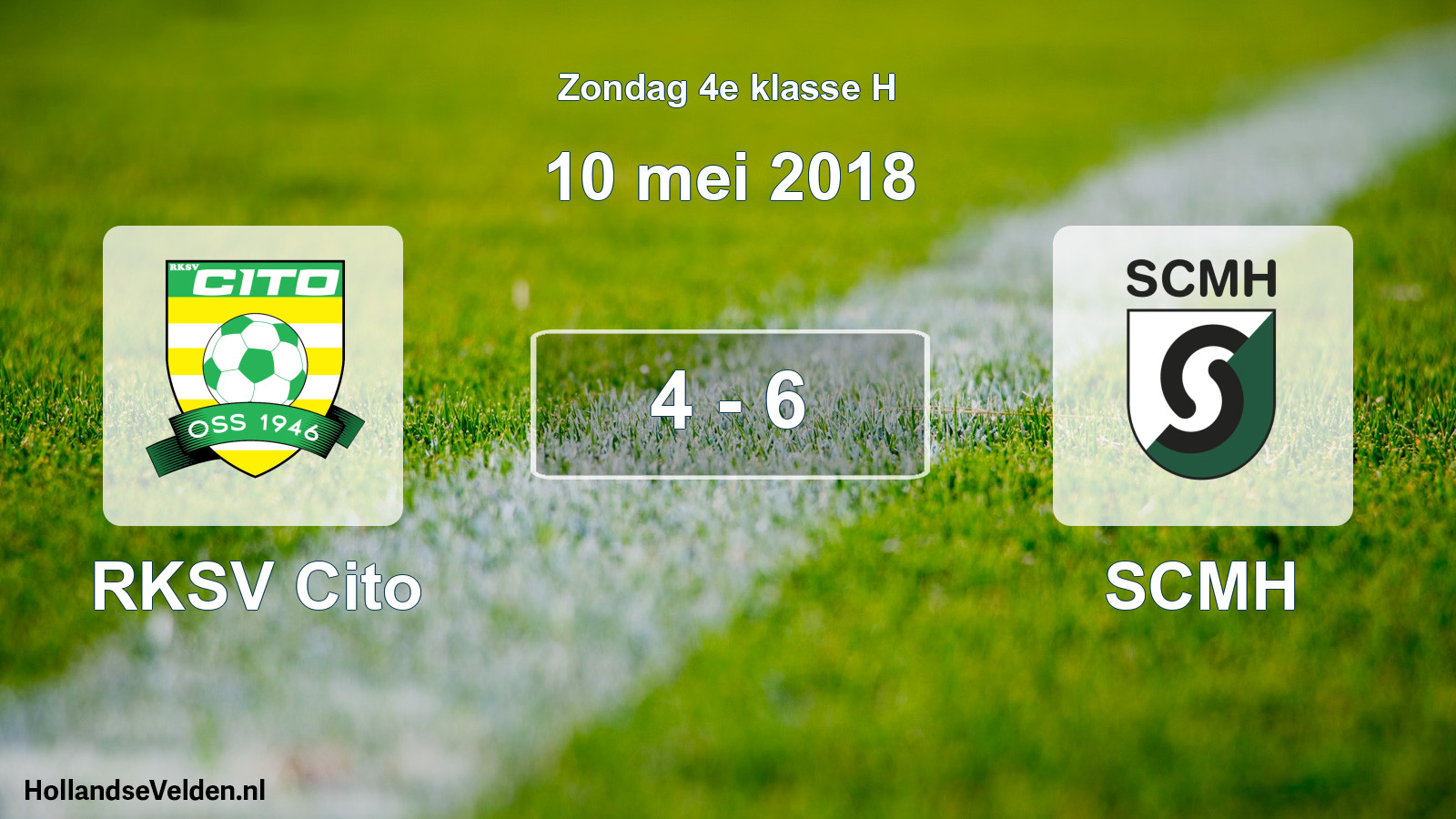 Total number of matches played: RKSV Cito - SCMH 4 - 6 (10 May 2018)