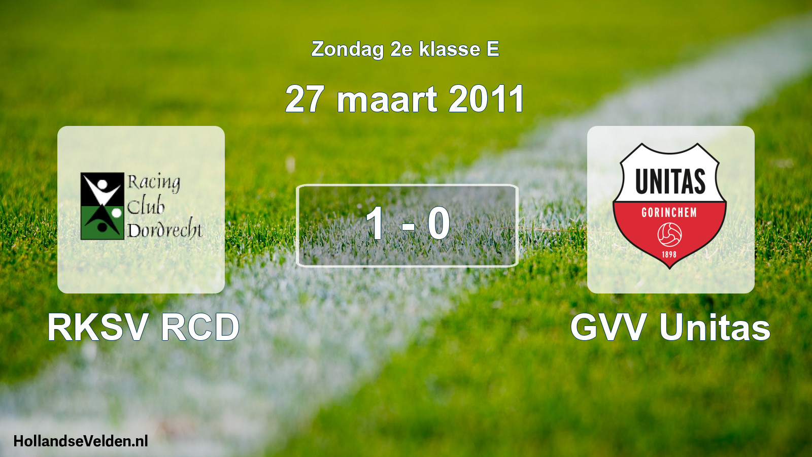 Total number of matches played: RKSV RCD - GVV Unitas 1 - 0 (27 March 2011)