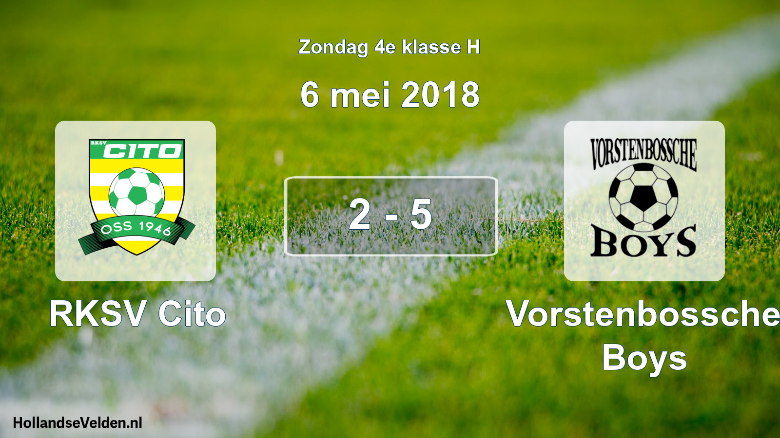 Total number of matches played: RKSV Cito - Vorstenbossche Boys 2 - 5 (6 May 2018)