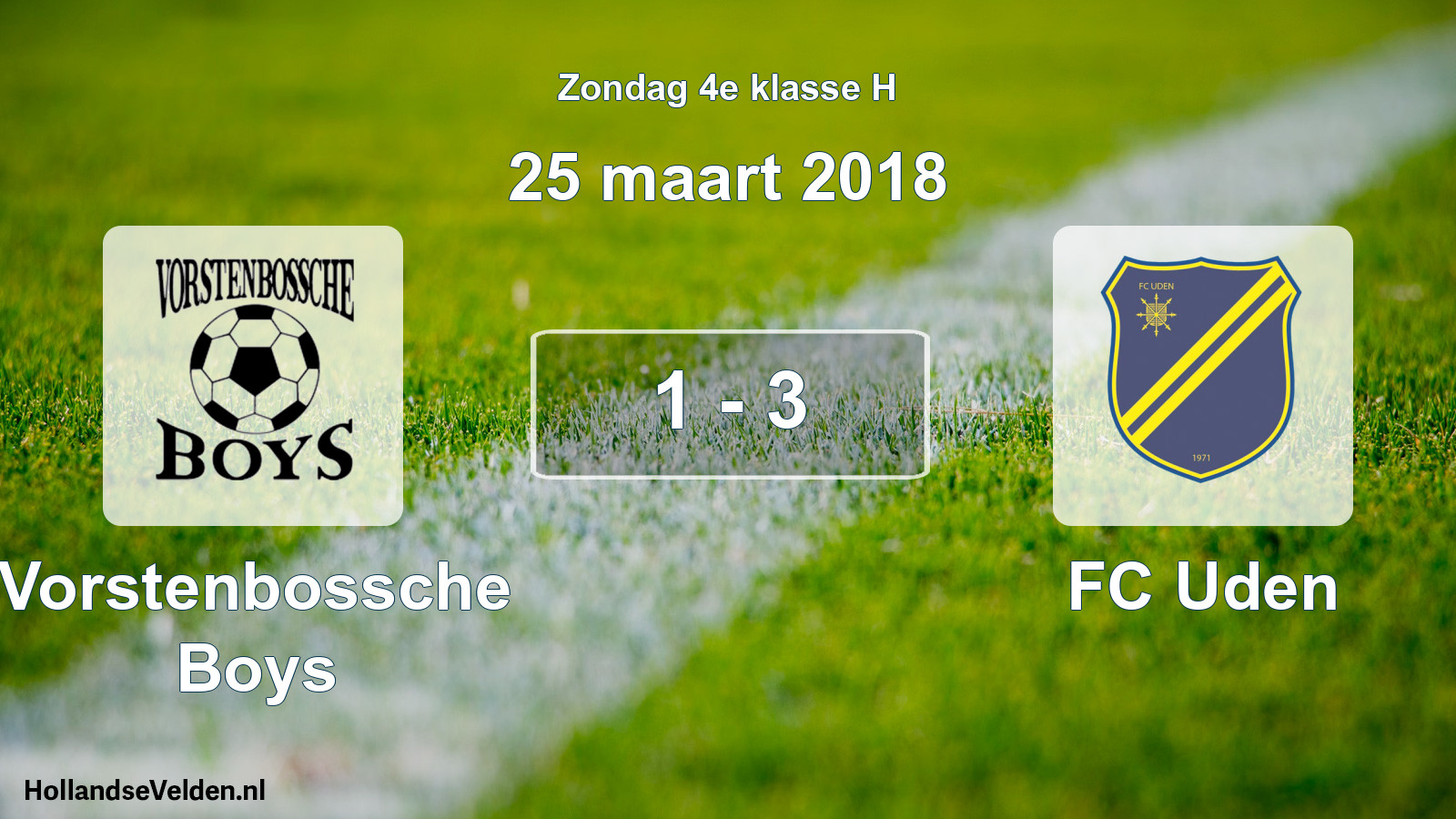 Total number of matches played: Vorstenbossche Boys - FC Uden 1 - 3 (25 March 2018)